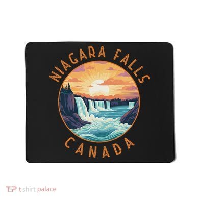 Niagara Falls Canada Retro Distressed Circle Vintage Mousepad