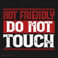 Not Friendly Do Not Touch Funny Sarcastic Quote Cute Cool Apron thumb 3
