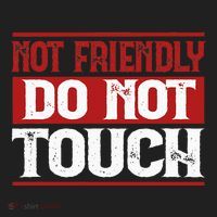 Not Friendly Do Not Touch Funny Sarcastic Quote Cute Cool Beanie thumb 2