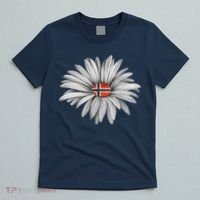 Norwegian Flag Daisy Trendy For Summer Cruise Norway Travel T-Shirt thumb 5