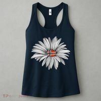 Norwegian Flag Daisy Trendy For Summer Cruise Norway Travel Women's Tank Top thumb 3