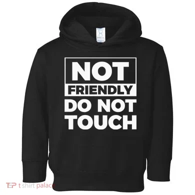Not Friendly Do Not Touch Toddler Hoodie