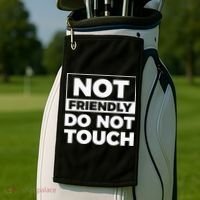 Not Friendly Do Not Touch Golf Towel thumb 2