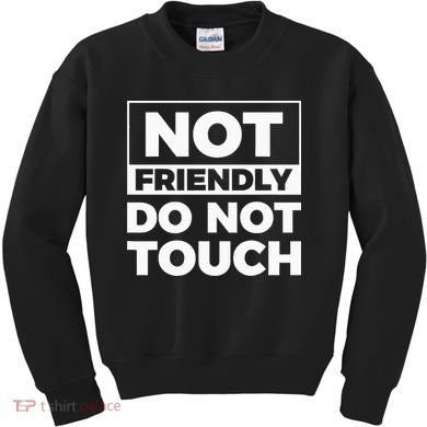 Not Friendly Do Not Touch Kids Sweatshirt