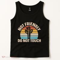Not Friendly Do Not Touch Tank Top thumb 2