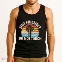 Not Friendly Do Not Touch Tank Top thumb 3