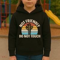 Not Friendly Do Not Touch Kids Hoodie thumb 3