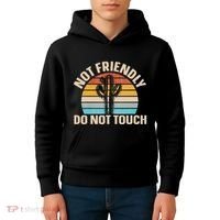 Not Friendly Do Not Touch Kids Hoodie thumb 4
