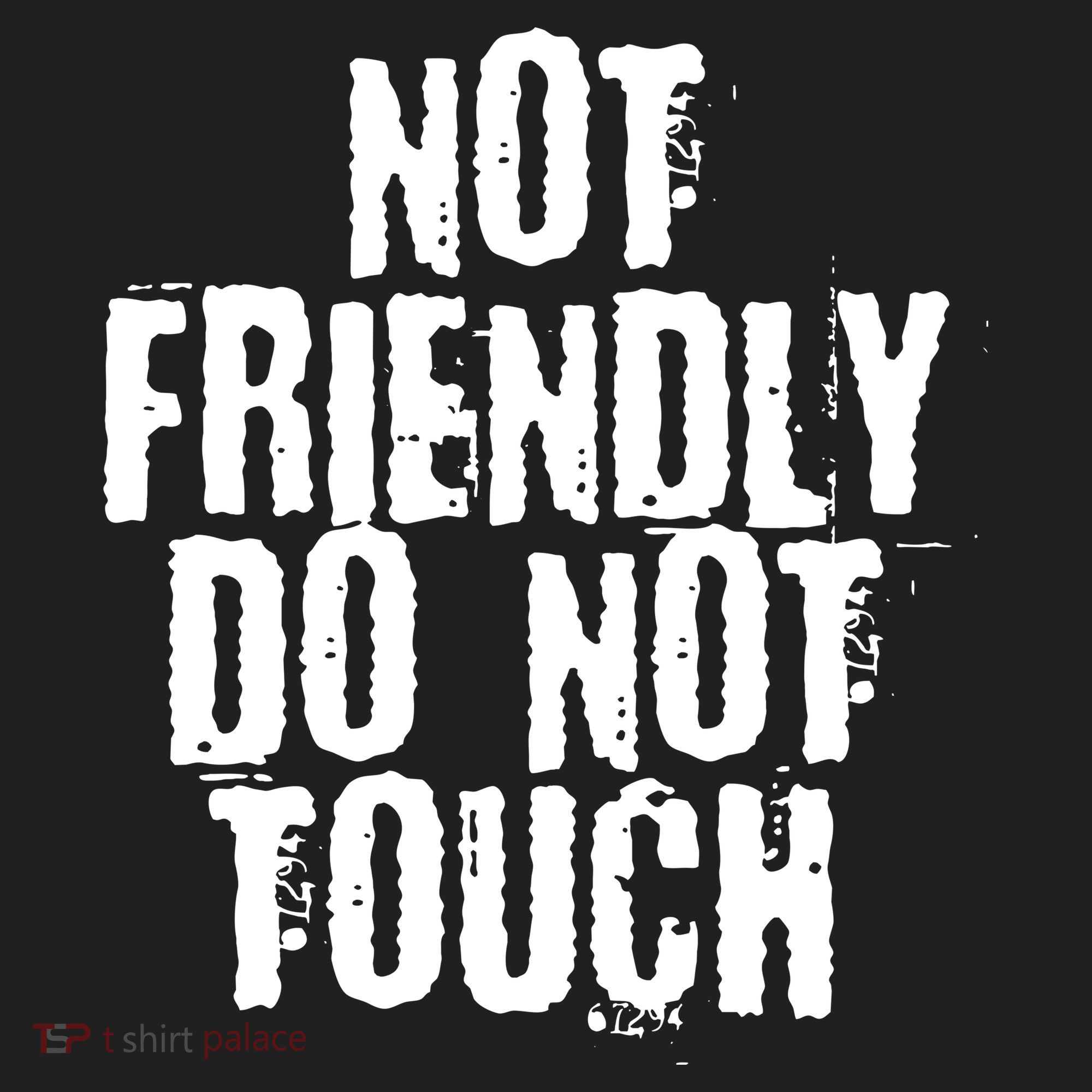Not Friendly Do Not Touch Funny Saying Ladies Heavyweight Boxy Pullover Hoodie