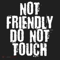 Not Friendly Do Not Touch Funny Saying Women's Sweatshirt thumb 2
