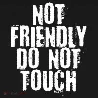 Not Friendly Do Not Touch Funny Saying Doggie Tank thumb 4