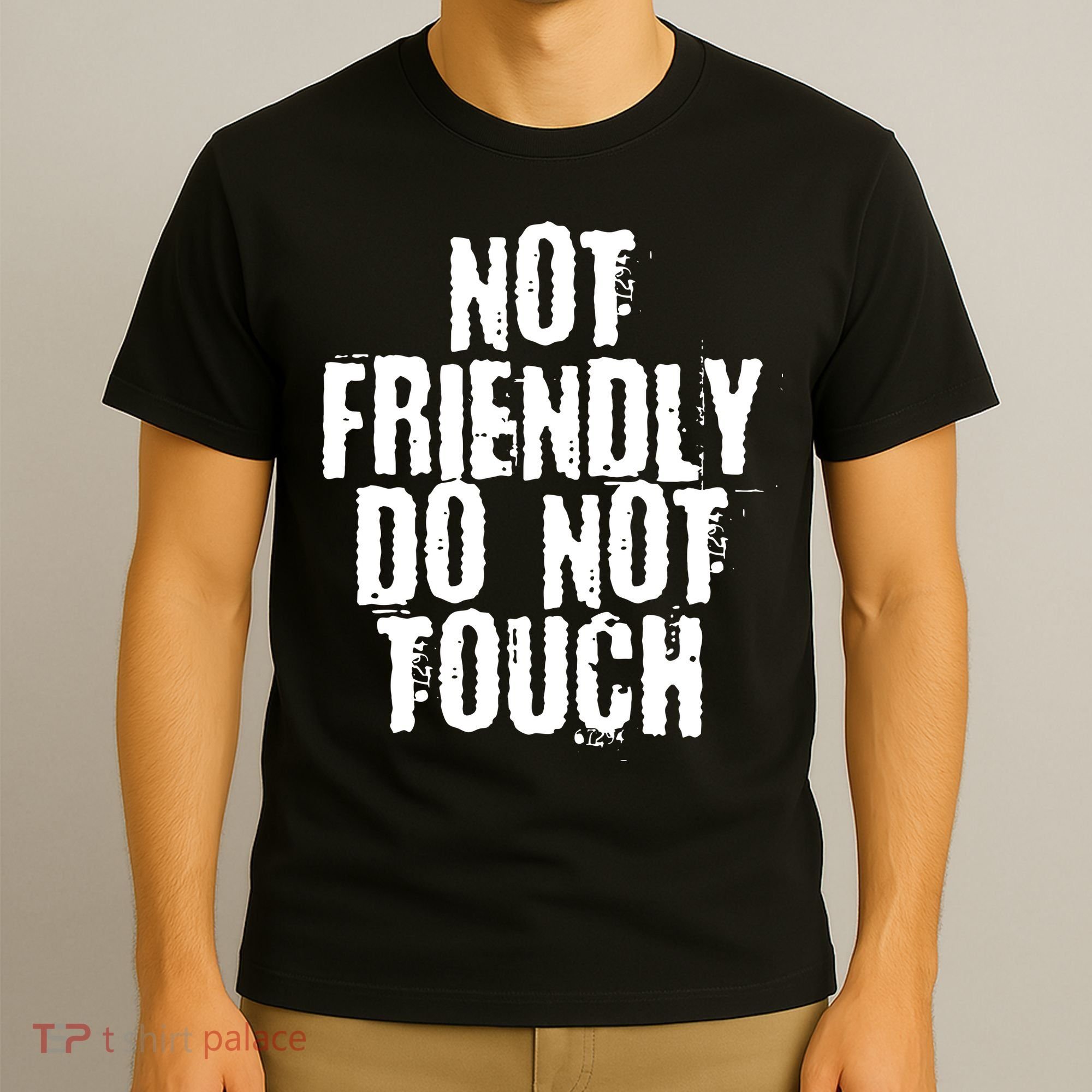 Not Friendly Do Not Touch Funny Saying T-Shirt