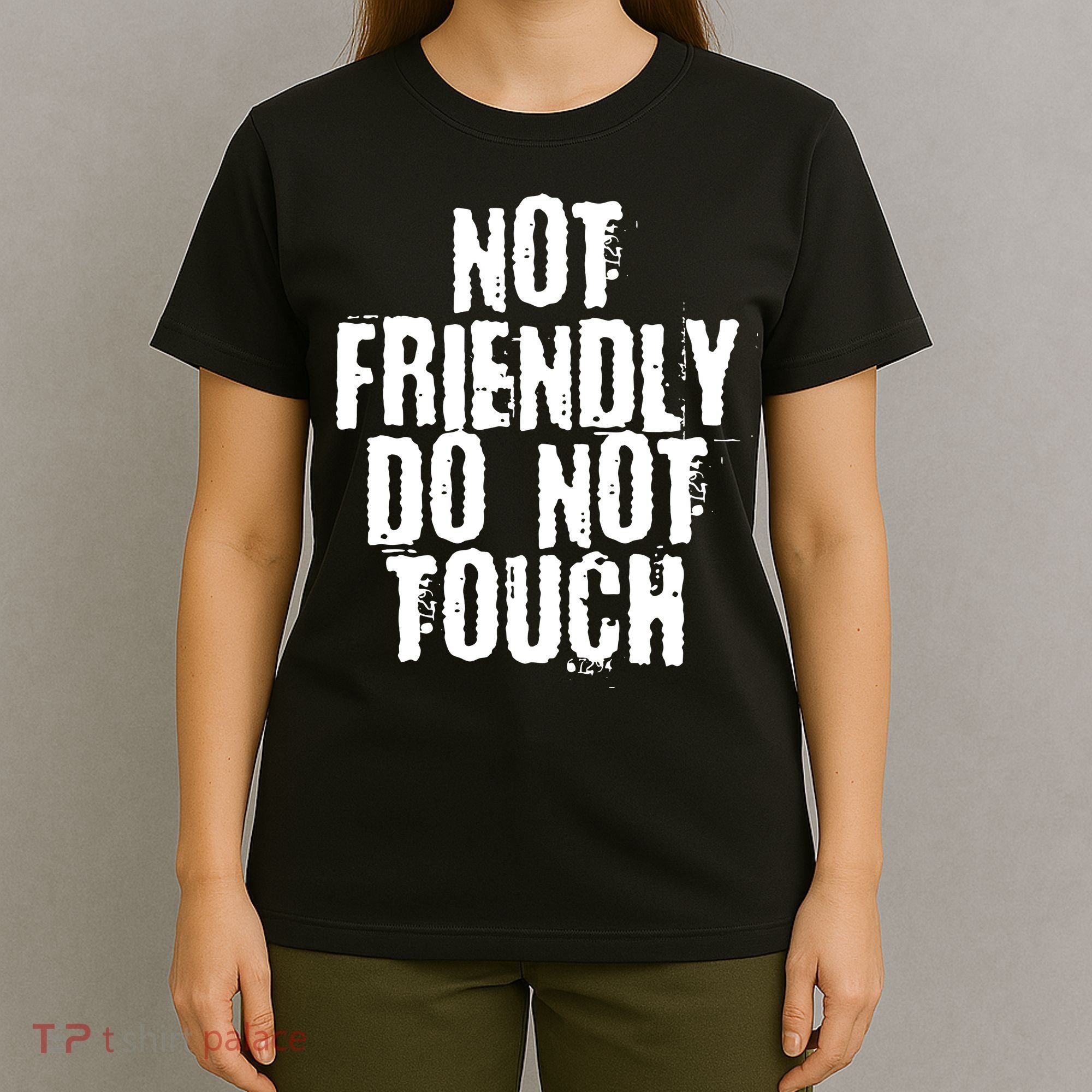Not Friendly Do Not Touch Funny Saying T-Shirt