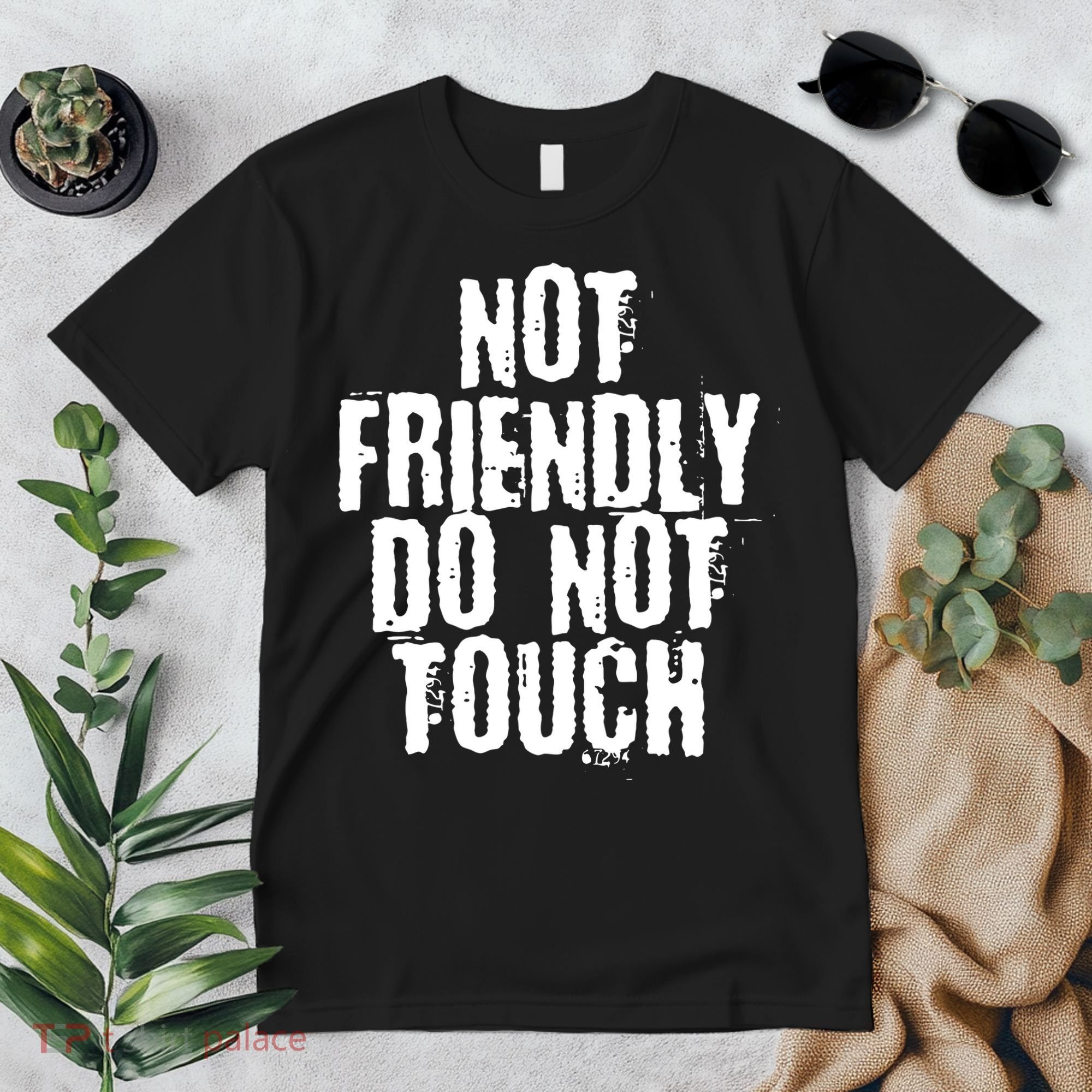 Not Friendly Do Not Touch Funny Saying Premium T-Shirt