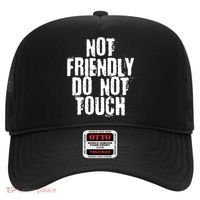 Not Friendly Do Not Touch Funny Saying Hat thumb 0