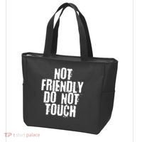 Not Friendly Do Not Touch Funny Saying Tote Bag thumb 3