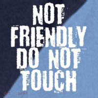 Not Friendly Do Not Touch Funny Saying Raglan Baseball Sleeve Shirt thumb 2