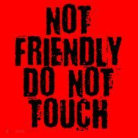Not Friendly Do Not Touch Funny Saying Santa Hat thumb 1