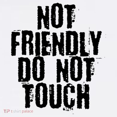 Not Friendly Do Not Touch Funny Saying Garment-Dyed Sweatshirt