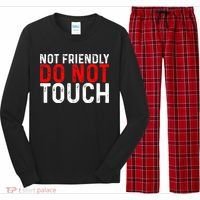 Not Friendly Do Not Touch Long Sleeve Pajama Set thumb 0