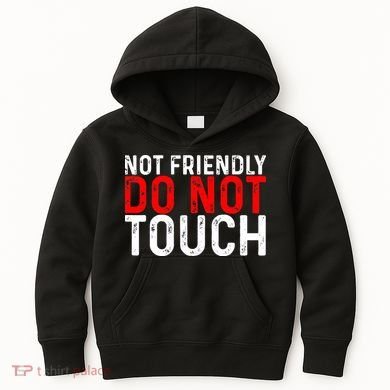 Not Friendly Do Not Touch Kids Hoodie