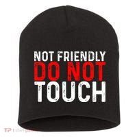 Not Friendly Do Not Touch Short Acrylic Beanie thumb 0
