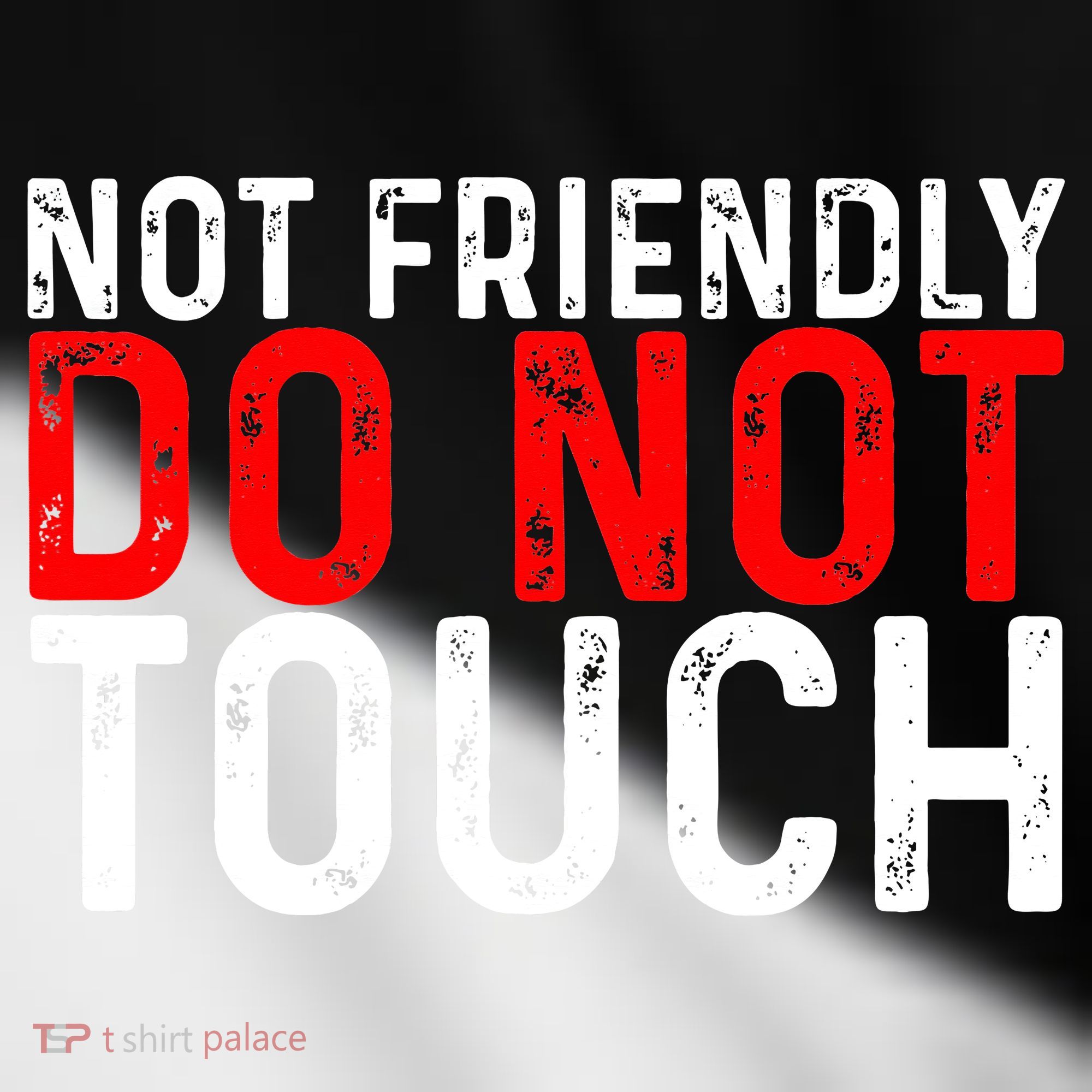 Not Friendly Do Not Touch Toddler Fine Jersey T-Shirt
