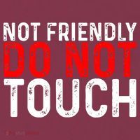 Not Friendly Do Not Touch 16oz Travel Tumbler thumb 2