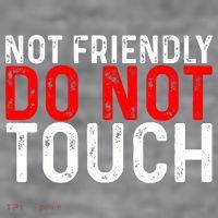 Not Friendly Do Not Touch Women's Racerback Cropped Tank thumb 2