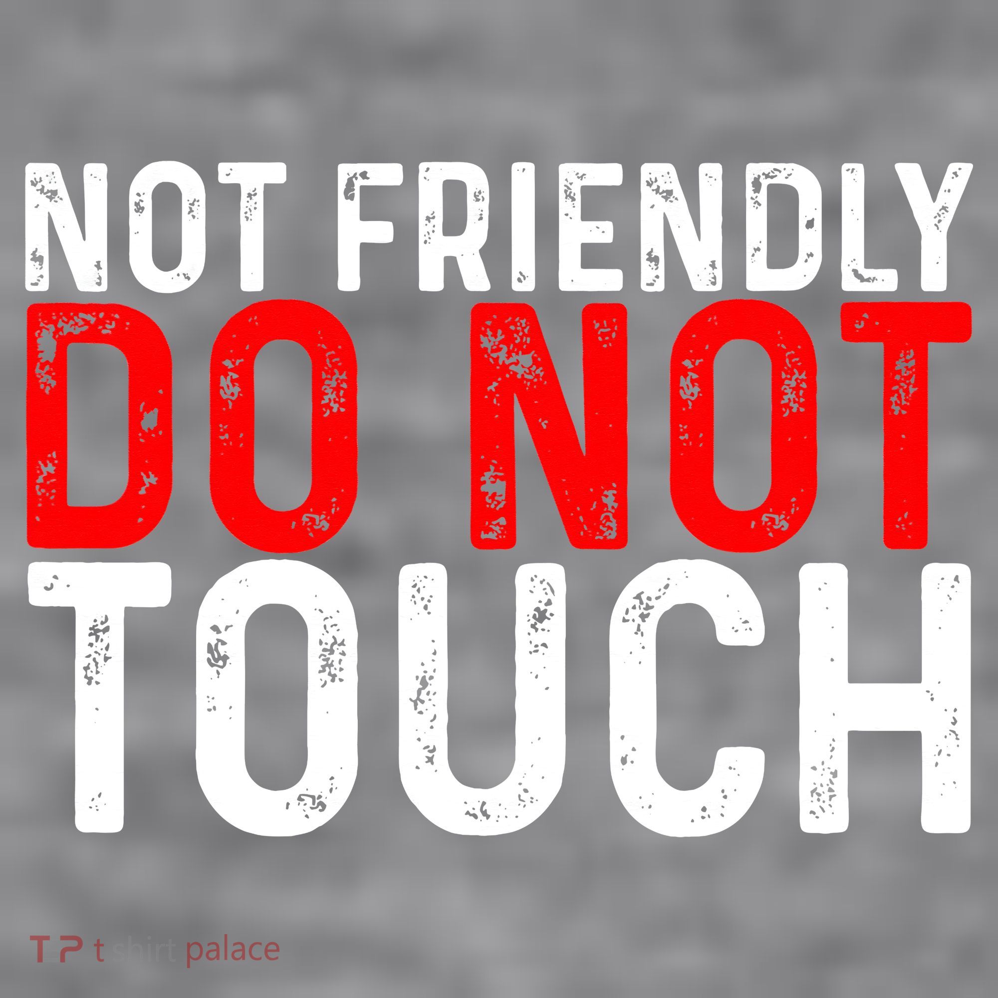 Not Friendly Do Not Touch Women's Racerback Cropped Tank