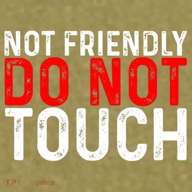 Not Friendly Do Not Touch Garment-Dyed Women's Muscle Tee