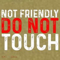 Not Friendly Do Not Touch Garment-Dyed Women's Muscle Tee thumb 6