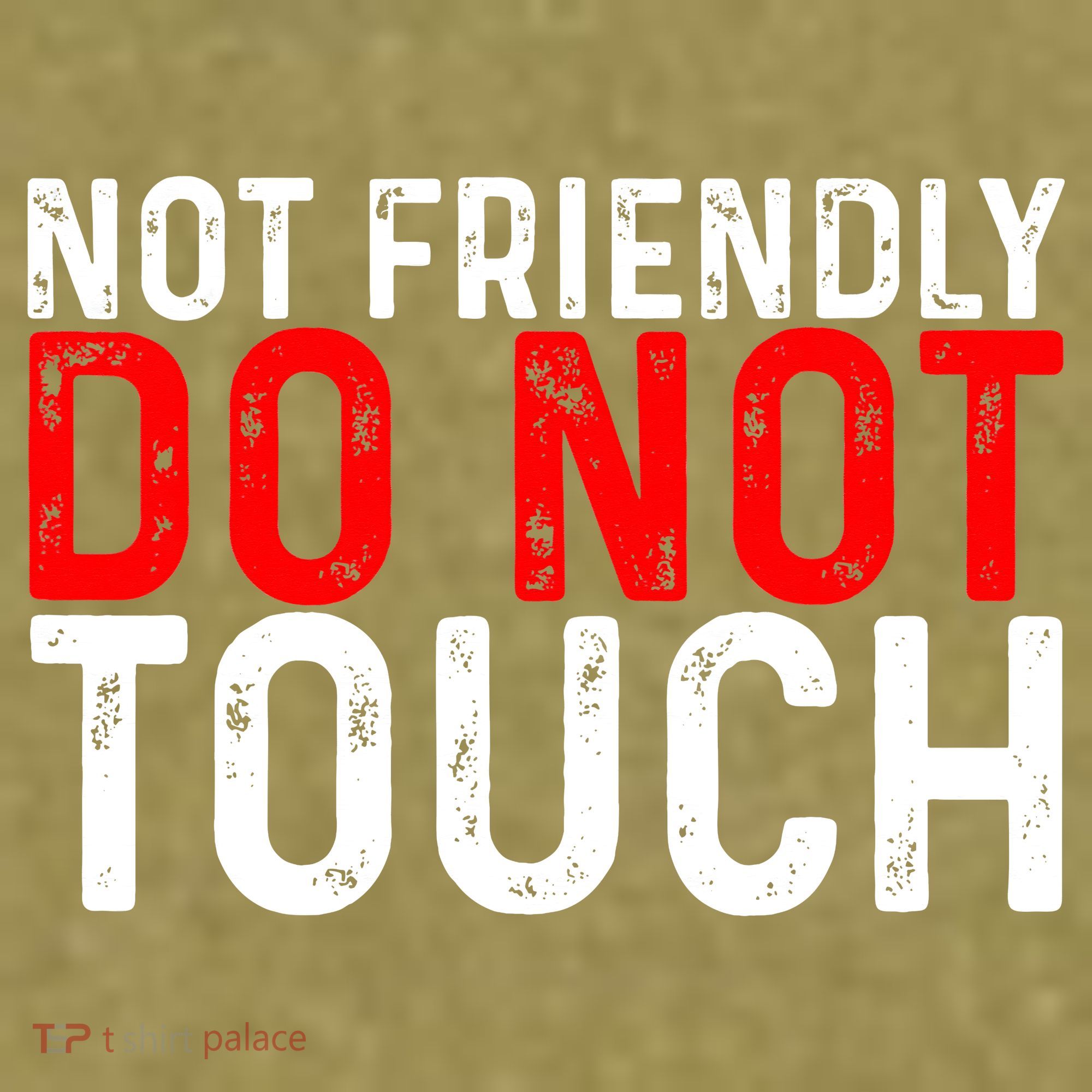 Not Friendly Do Not Touch Garment-Dyed Women's Muscle Tee