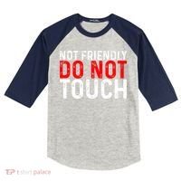 Not Friendly Do Not Touch Kids Colorblock Raglan Jersey thumb 0