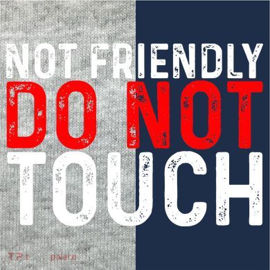 Not Friendly Do Not Touch Kids Colorblock Raglan Jersey