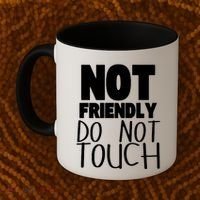 Not Friendly Do Not Touch Coffee Mug thumb 2