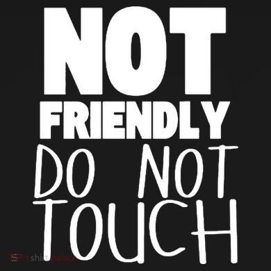 Not Friendly Do Not Touch Flat Bill Trucker Hat