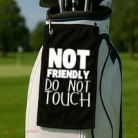Not Friendly Do Not Touch Golf Towel thumb 2