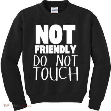 Not Friendly Do Not Touch Kids Sweatshirt