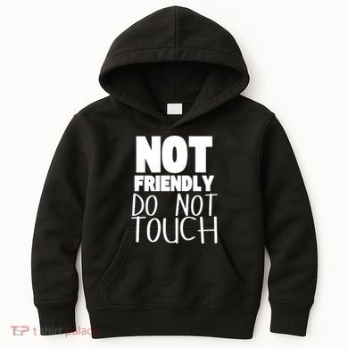Not Friendly Do Not Touch Kids Hoodie