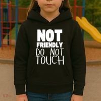 Not Friendly Do Not Touch Kids Hoodie thumb 3