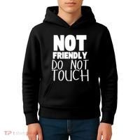 Not Friendly Do Not Touch Kids Hoodie thumb 4