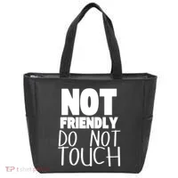 Not Friendly Do Not Touch Tote Bag thumb 0