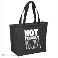 Not Friendly Do Not Touch Tote Bag thumb 2