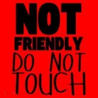 Not Friendly Do Not Touch Santa Hat thumb 1