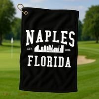 Naples Florida Est 1886 Golf Towel thumb 1