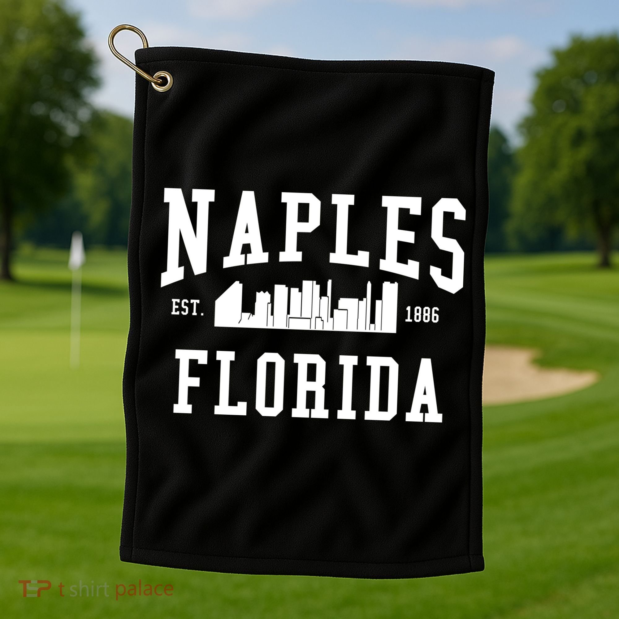 Naples Florida Est 1886 Golf Towel