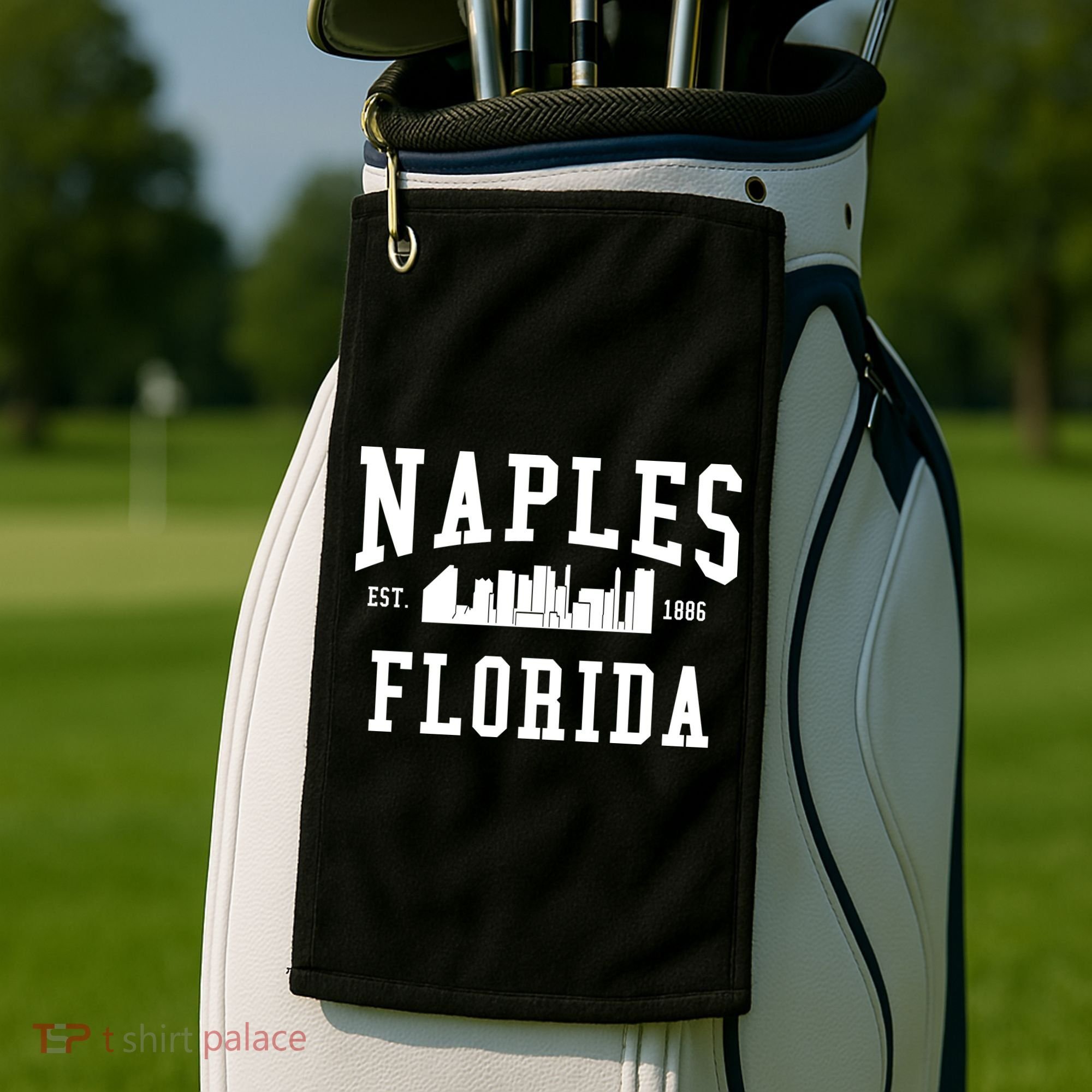 Naples Florida Est 1886 Golf Towel