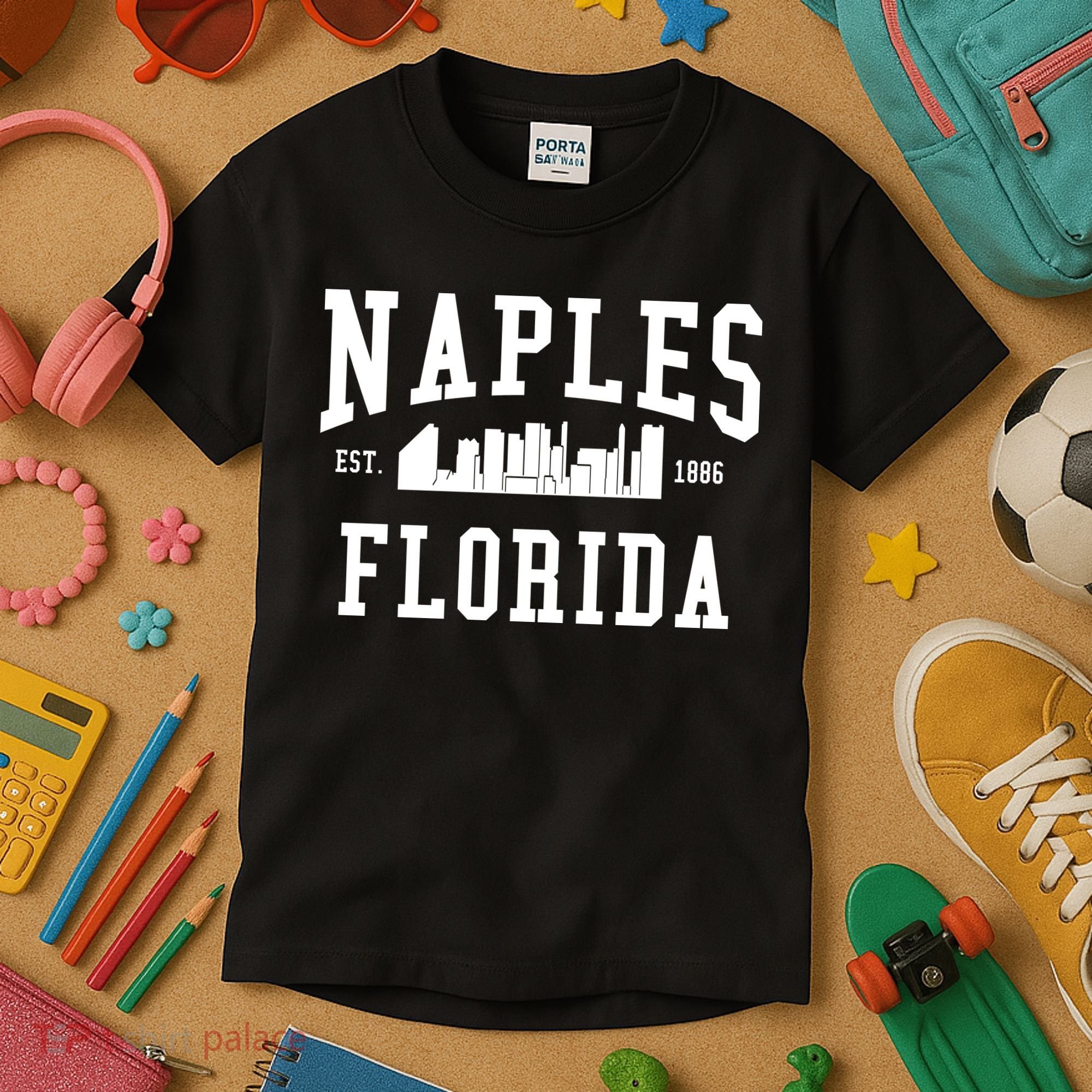 Naples Florida Est 1886 Kids T-Shirt