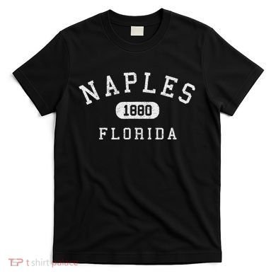 Naples Florida Est 1880 Varsity Arched Text T-Shirt